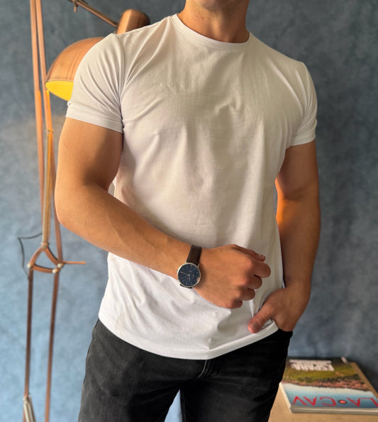 Polera algodón slimfit