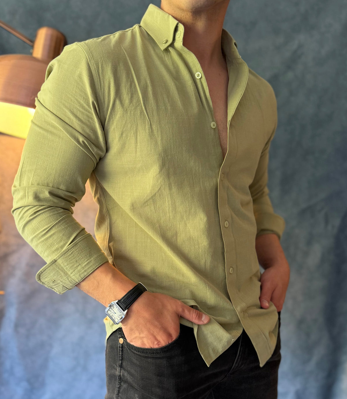 Camisa lino maldivas