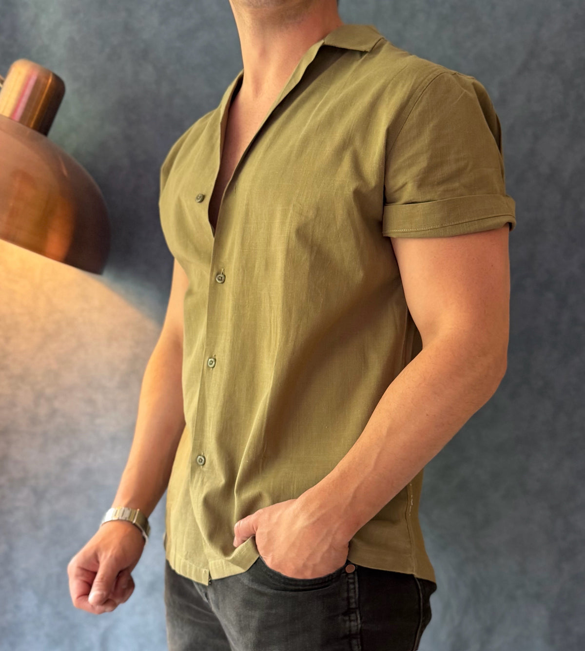 Camisa Sinatra lino