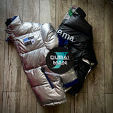 chaqueta puffer brillante