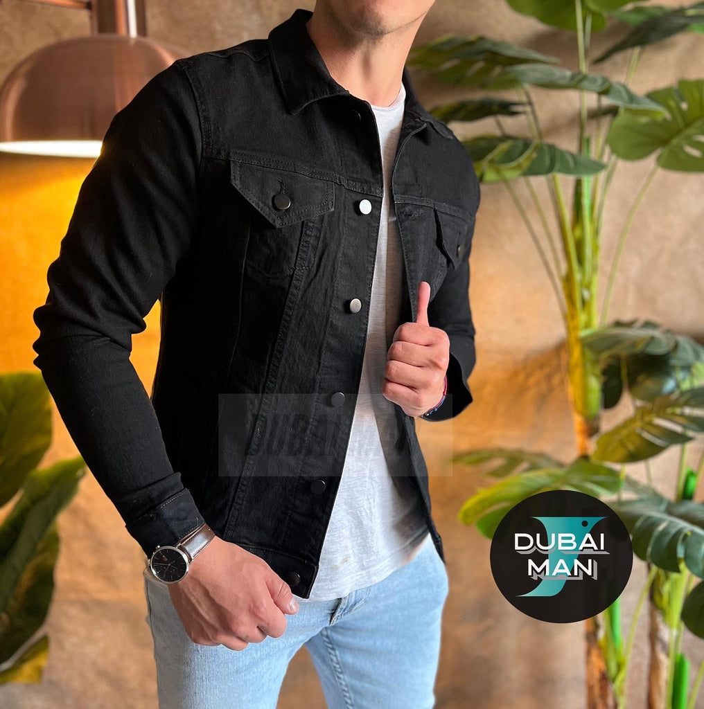 Chaqueta jeans negra – Dubai man chile